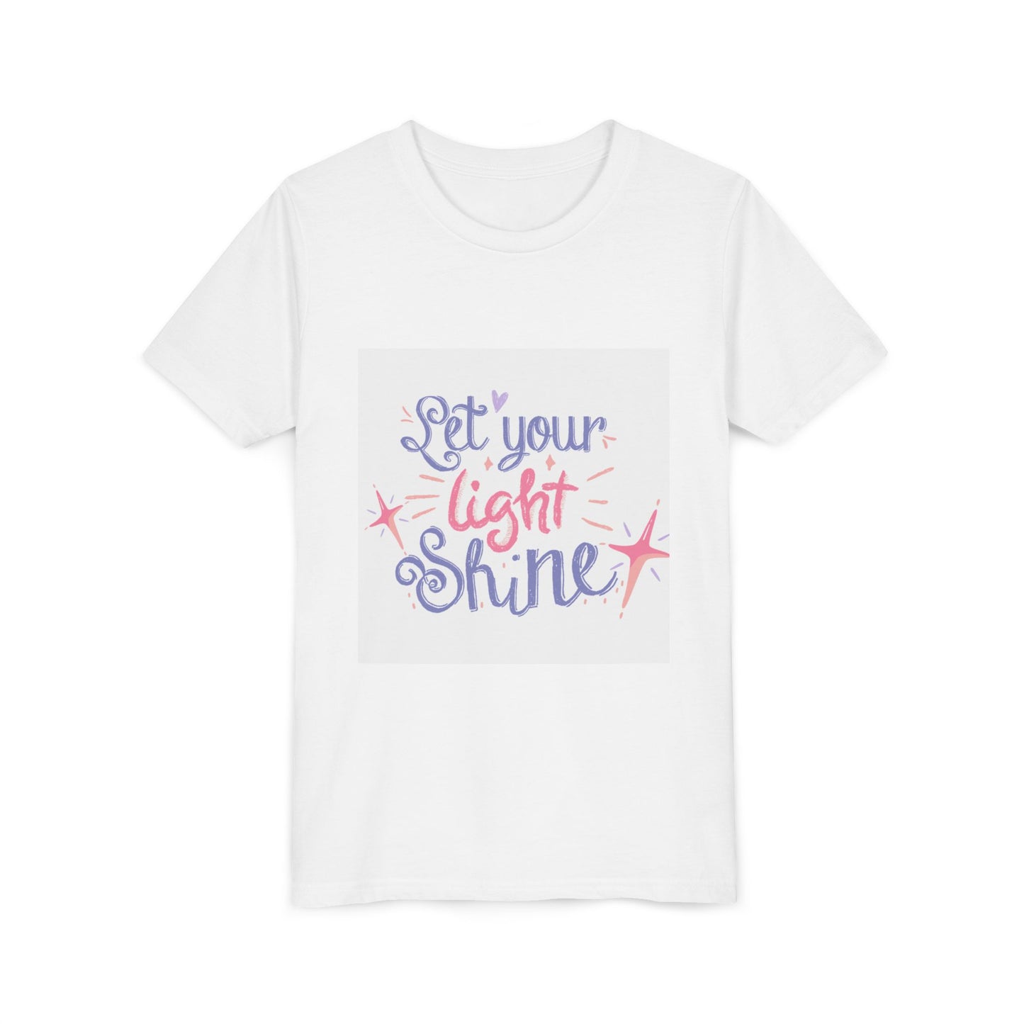 Youth Inspirational Tee - "Let Your Light Shine" Kids T-Shirt, Short Sleeve Shirt for Motivation, Gifts for Encouragement, Positive [...]