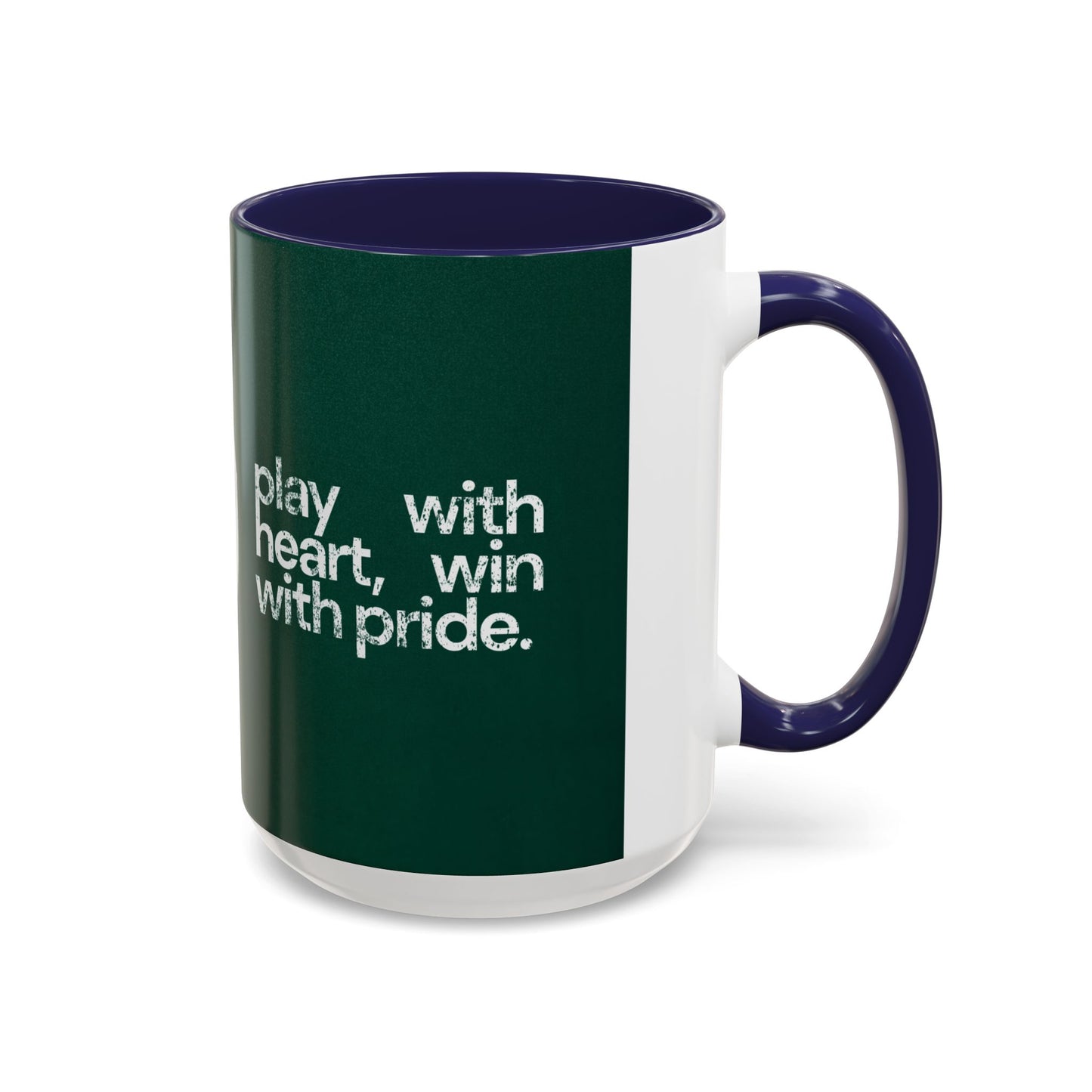 Soccer-Themed Coffee Mug, Play with Heart, Win with Pride - Perfect Gift for Sports Lovers, Coaches, Fans, Team Celebrations