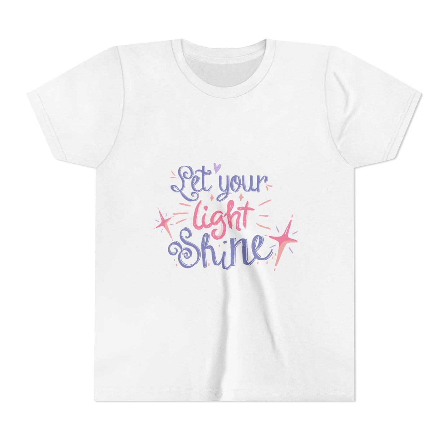 Youth Inspirational Tee - "Let Your Light Shine" Kids T-Shirt, Short Sleeve Shirt for Motivation, Gifts for Encouragement, Positive [...]
