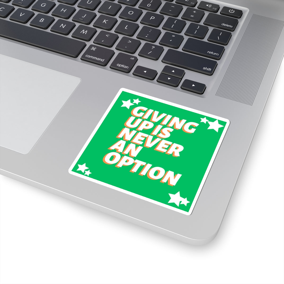 Motivational Stickers for Goal-Getters | Giving Up is Never an Option | Laptop, Planner, Water Bottle Decor, Gift Idea