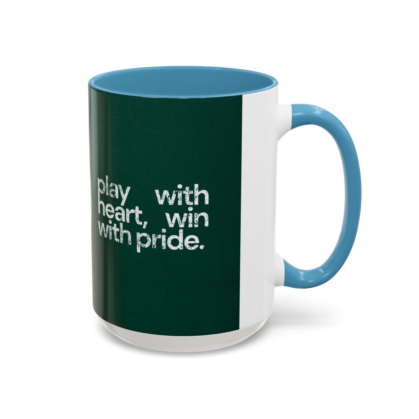 Soccer-Themed Coffee Mug, Play with Heart, Win with Pride - Perfect Gift for Sports Lovers, Coaches, Fans, Team Celebrations