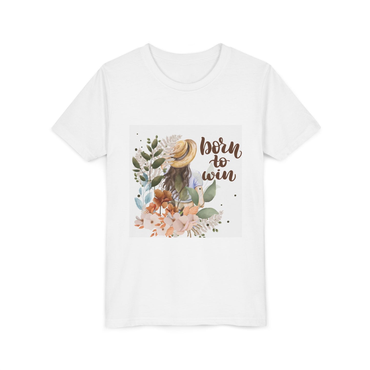 Floral Motivational Youth Tee, Vintage Style T-Shirt, Gift for Kids, Inspirational Apparel, Summer Casual Wear, Back to School Top